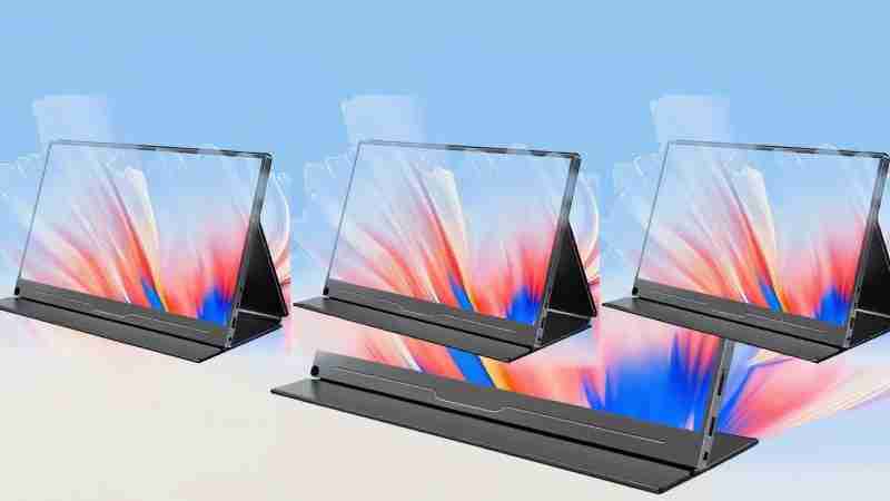 Looking for a budget-friendly 4K portable monitor to boost your productivity? The Uperfect UColor A17 might be the answer! This 15-inch monitor packs a sharp 3840 x 2160 resolution, IPS panel, and USB - Digital concept art for illustrative purpose, tags: produktivität - Monok